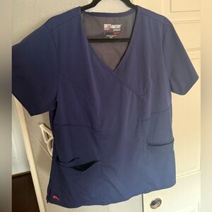 Grey's Anatomy Women's Navy Blue Scrub Top